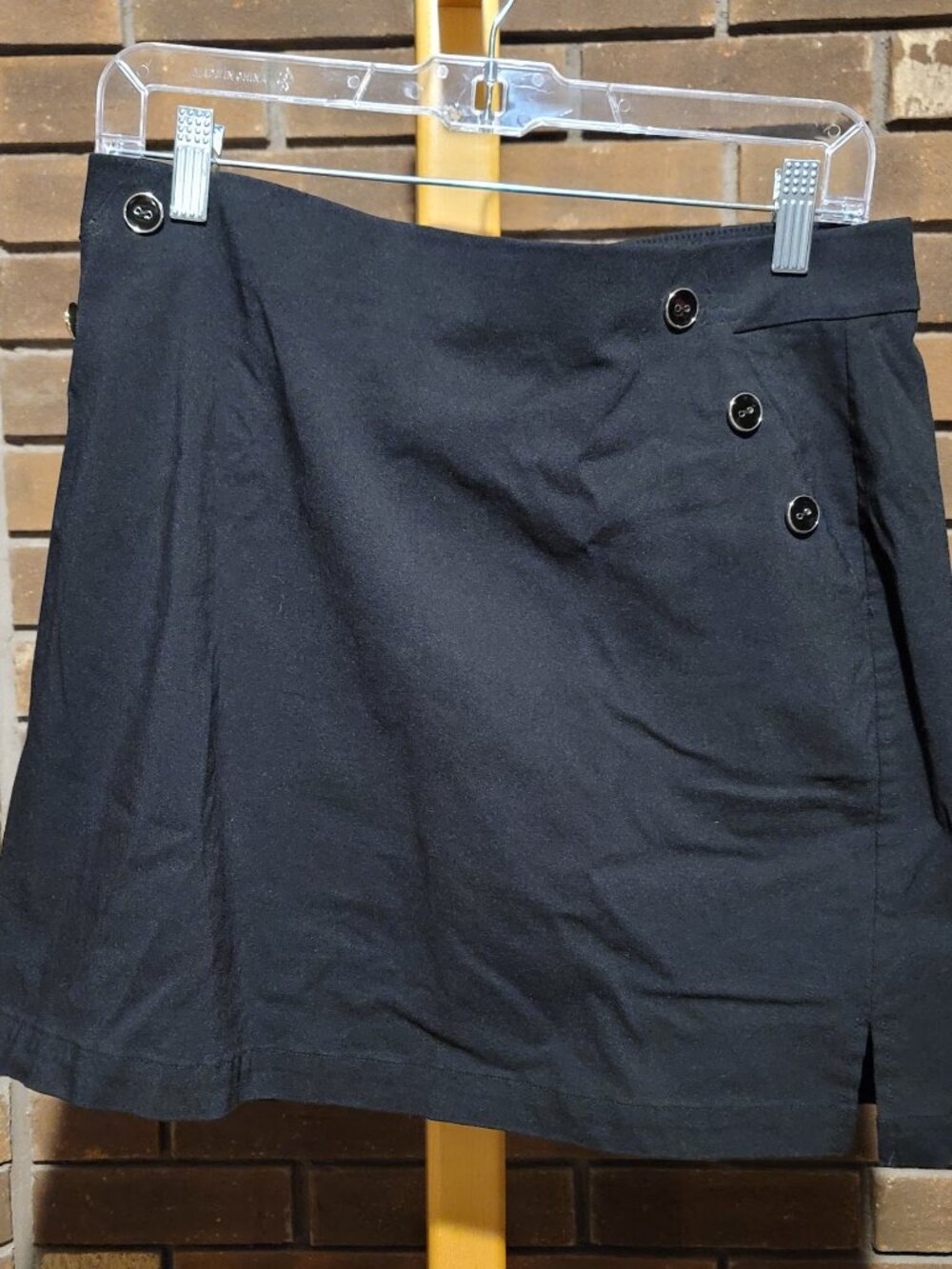 Rafaella Black Curvy Fit Skort - Stretch Mini Skirt with Shorts - Size Small
